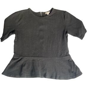 GAP Women’s 3/4 Sleeve Blouse, size M, Gray, 100% Cotton, Baby Doll